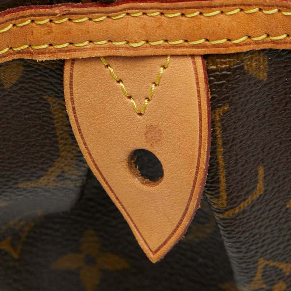 LOUIS VUITTON Authentic Brown Monogram Leather Tote Bag - Picture 8 of 13
